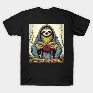 Retro Vintage Sloth Wizard T-Shirt